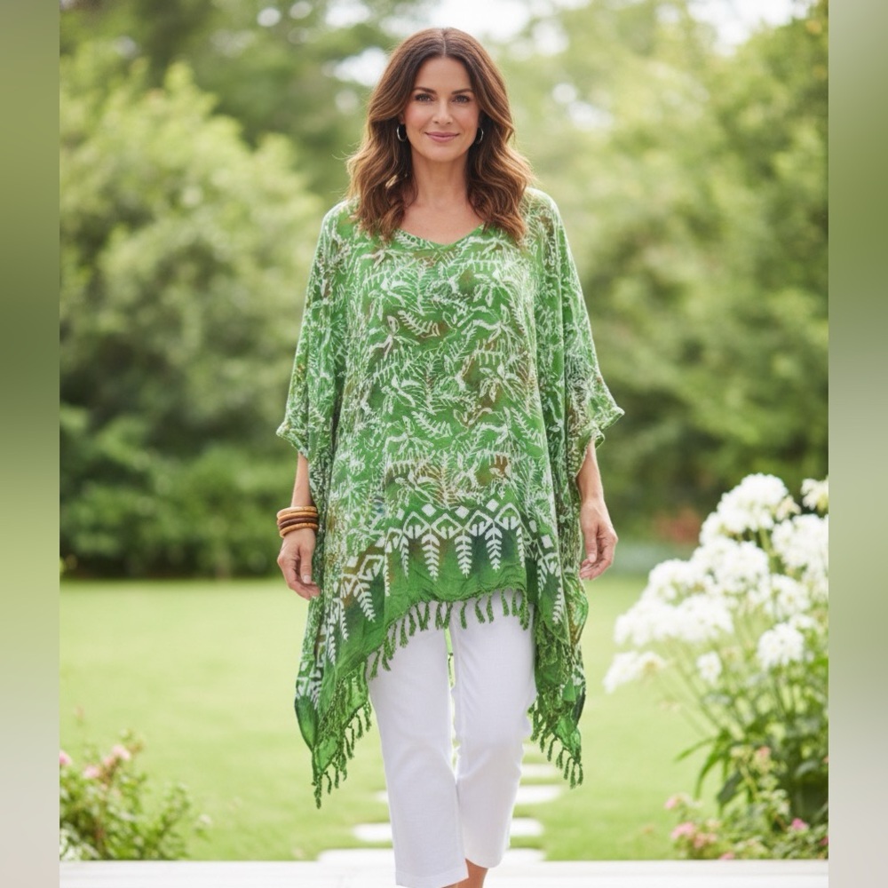 ISLAND BATIKS HAWAII Women’s Tropical Flowy Beach Cover Up
